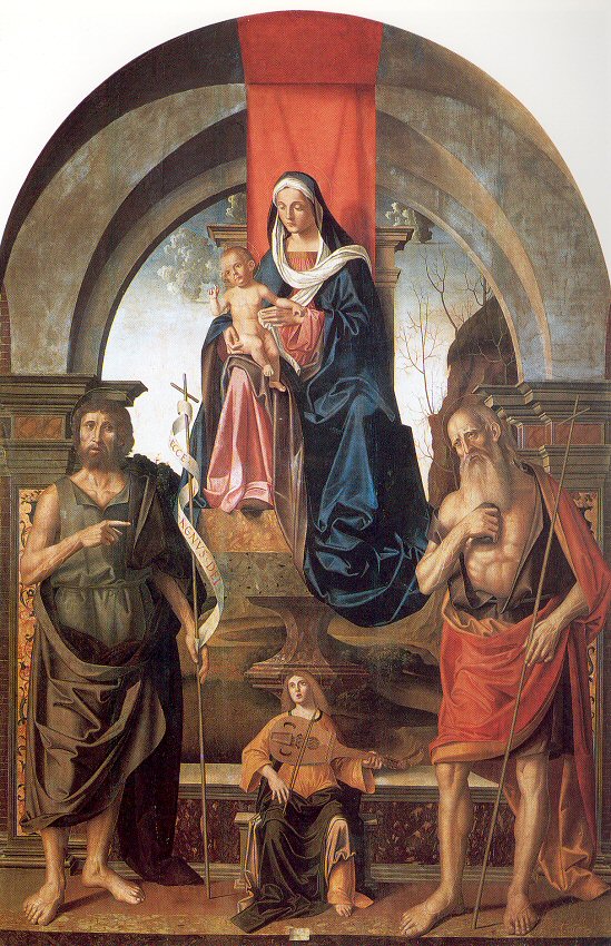 Virgin and Child Enthroned between Saints John the Baptist and Jerome